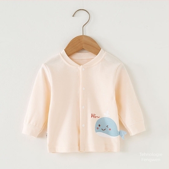 Top de bebeluș cu mânecă lungă, 100% bumbac, unisex, îmbrăcăminte de casă pentru nou-născuți, primăvară–toamnă.