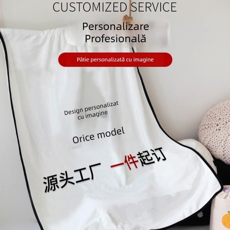 Pătură de flanel, fibră de poliester, 300–499 g, stil desen animat, potrivit pentru toate anotimpurile