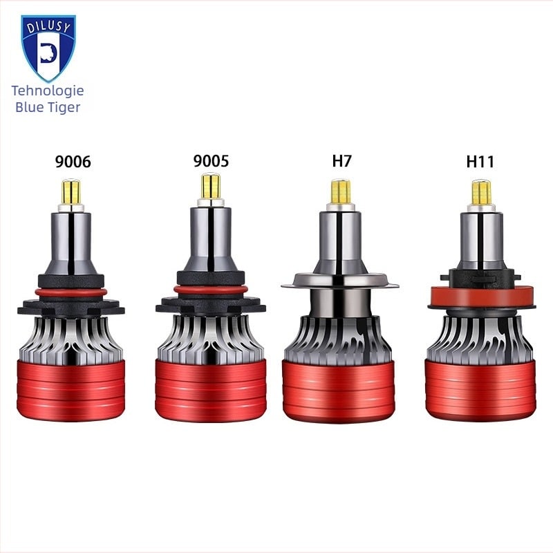 Faruri LED pentru mașină, 360°, H7, CSP, 35W, 12V, 6000LM, IP68