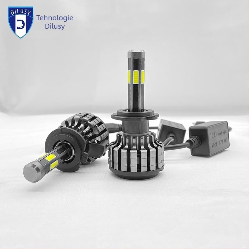 Faro LED auto cu LED-uri pe șase fețe, Carcasă din aluminiu, 30W, 9-30V, 10000 lm