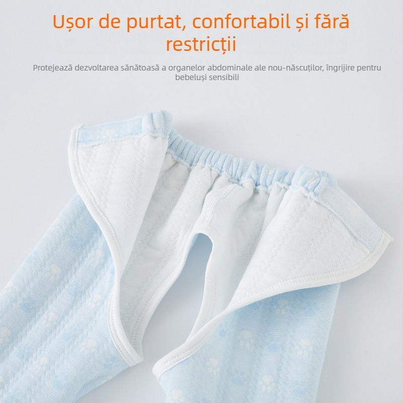 Set din două piese, în stil kimono, pentru nou-născuți și sugari – toamnă/iarnă, 100% bumbac