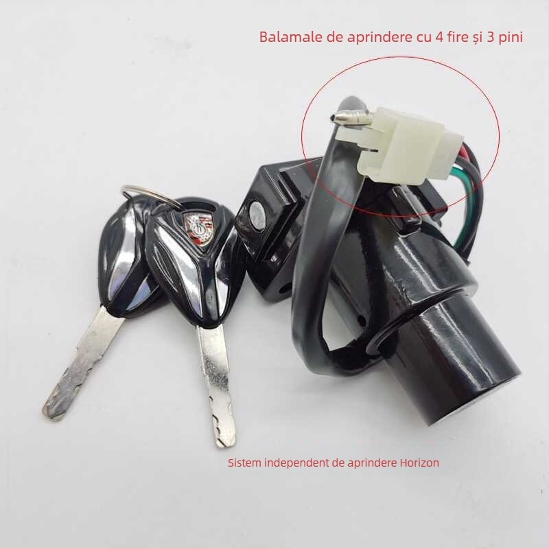 Încuietoare de aprindere pentru motocicletă Horizon – limbă a încuietorii din aliaj de zinc, stil lung, 1,0 kg