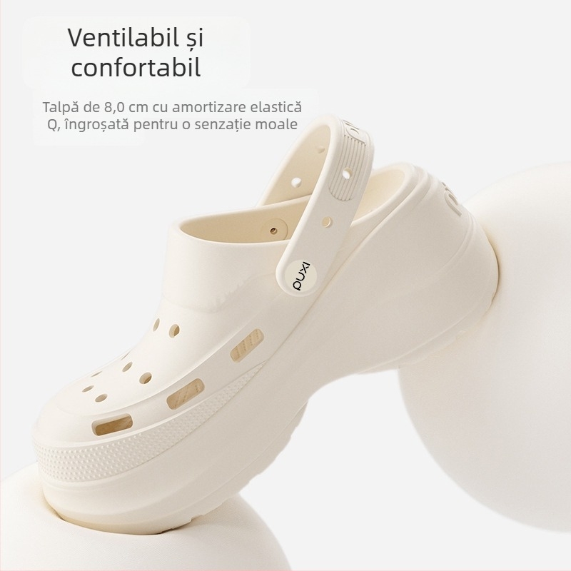 Clogs EVA – design Cloud, unisex, înălțime de 8 cm, talpă antiderapantă, control al mirosului, purtare zilnică