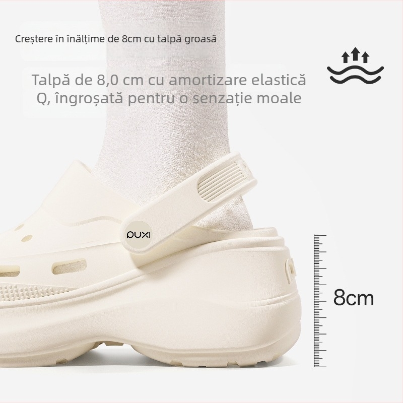 Clogs EVA – design Cloud, unisex, înălțime de 8 cm, talpă antiderapantă, control al mirosului, purtare zilnică