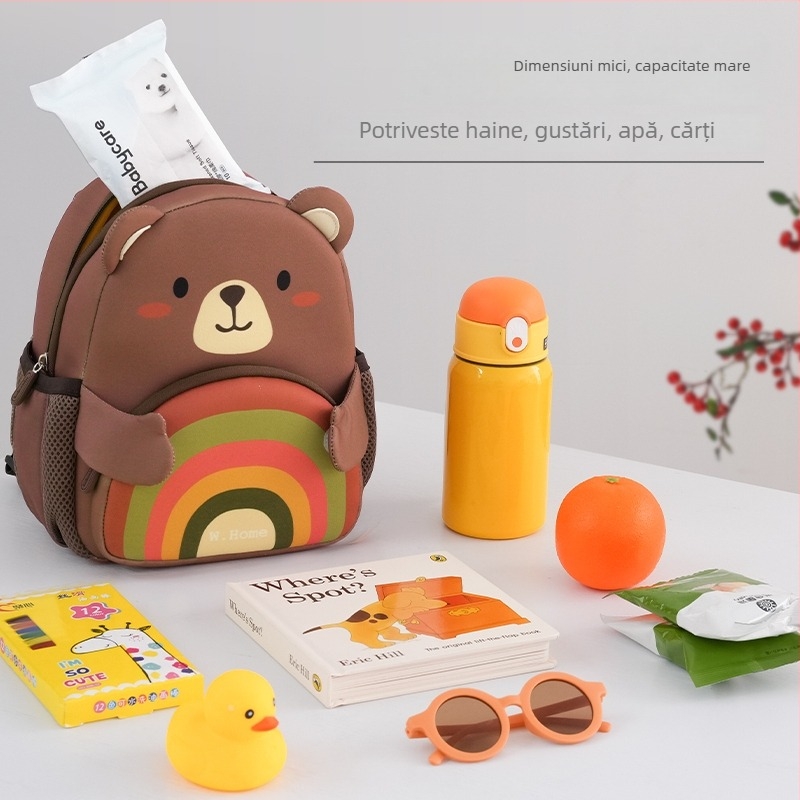 Rucsac pentru grădiniță anti-pierdere – respirabil, ultra-ușor, rezistent la uzură, reflexie nocturnă pentru siguranță, cu model animale