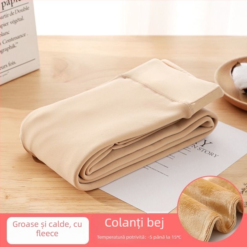 Colanți pentru copii pentru dans, cu căptușeală din fleece și țesătură din nailon, respirabili și absorb sudoare