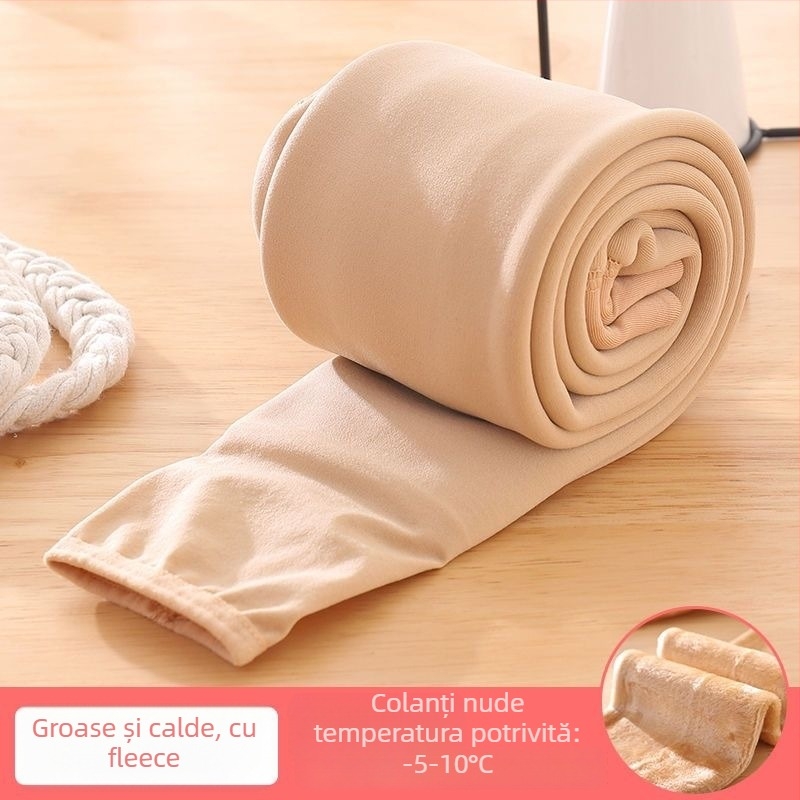 Colanți pentru copii pentru dans, cu căptușeală din fleece și țesătură din nailon, respirabili și absorb sudoare