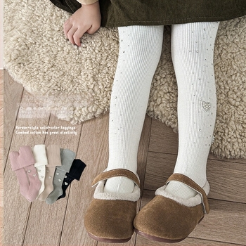 Colanți pentru fetițe – imprimeu, bumbac, subțiri, elasticitate ridicată, potriviți pentru 3–8 ani