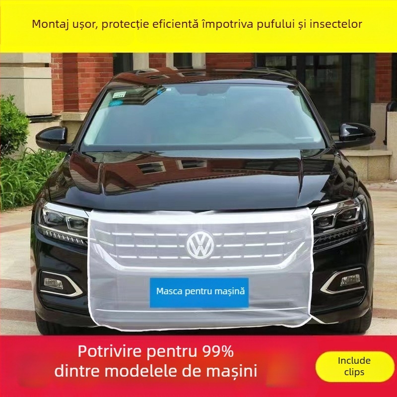 Plasă de protecție împotriva insectelor pentru grila centrală a motorului auto, din plasă țesută, dimensiuni 113×75 cm, compatibilă cu toate modelele