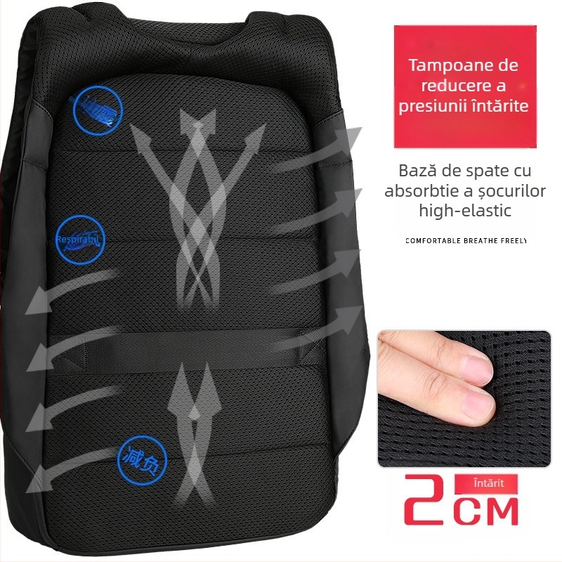 Name Deer rucsac business pentru laptop, capacitate 36-55L, material Oxford, impermeabil, antifurt, curea cu Air Cushion