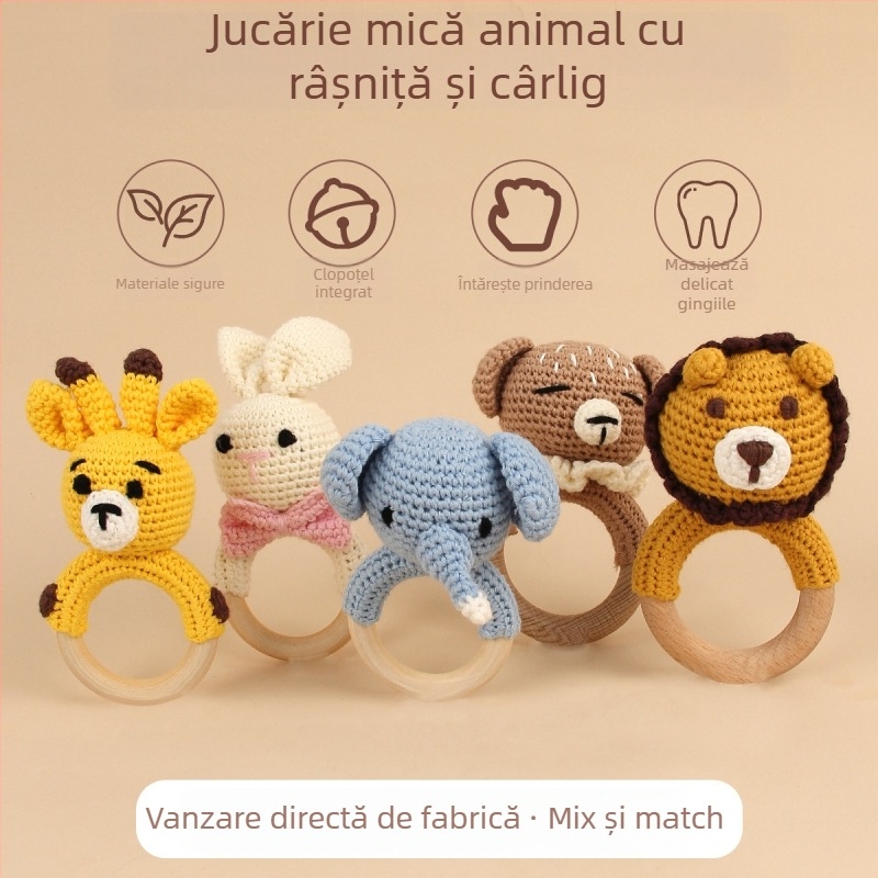 Set cadou pentru bebeluți – 95% bumbac, jucării moi cu animale-zornăitoare, set multipiese pentru nou-născuți (0–12 luni)
