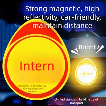 Autocolant de caroserie cu semne de avertizare, montare magnetică, material: Altul