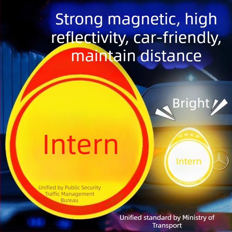 Autocolant de caroserie cu semne de avertizare, montare magnetică, material: Altul
