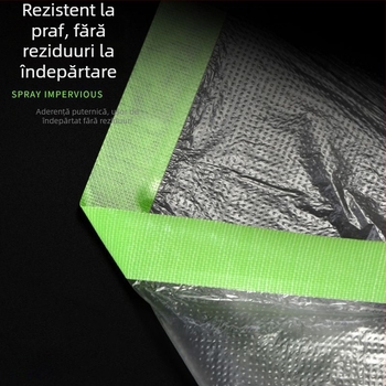 Folie de mascare protectoare pentru pereți exteriori și vopsire auto – bază din plastic, adeziv pe bază de țesătură, vâscozitate mare, nucleu de hârtie, seria folie de protecție