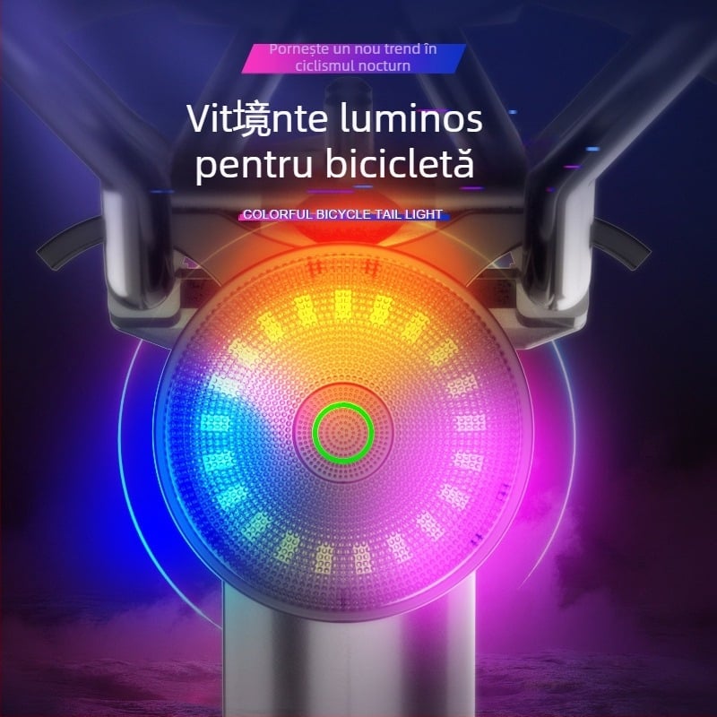 Lampa LED pentru spatele bicicletei cu senzor, 2W, 300mAh, rază până la 50 m, logo personalizabil