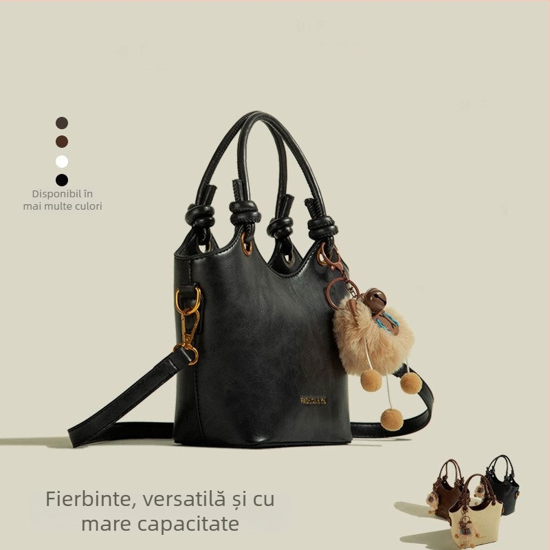 Geantă Tote din piele PU, capacitate mare, formă orizontală pătrată, fermoar, căptușeală din poliester, 3D structurată