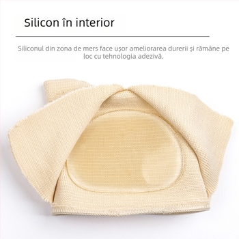 Padă metatarsiană pentru partea anterioară a piciorului cu gel siliconat încorporat – Unisex, Model XieKou; Brand Qinxin; potrivită pentru adidași, pantofi din piele, ghete, pantofi casual și de lucru; talpă interioară: confortabilă