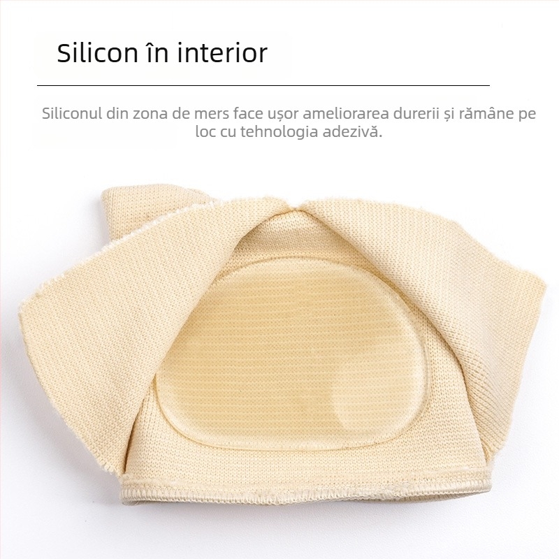 Padă metatarsiană pentru partea anterioară a piciorului cu gel siliconat încorporat – Unisex, Model XieKou; Brand Qinxin; potrivită pentru adidași, pantofi din piele, ghete, pantofi casual și de lucru; talpă interioară: confortabilă