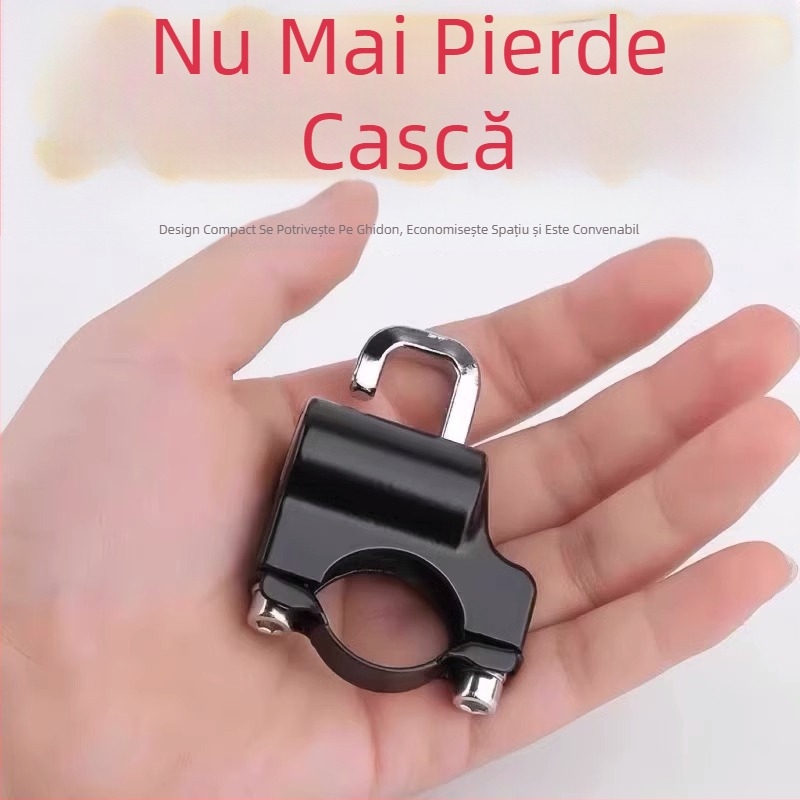 Încuietoare pentru cască cu cheie obișnuită pentru vehicule electrice, biciclete și motociclete — cârlig fix, aliaj de zinc, anti-furt, impermeabil, reglabil
