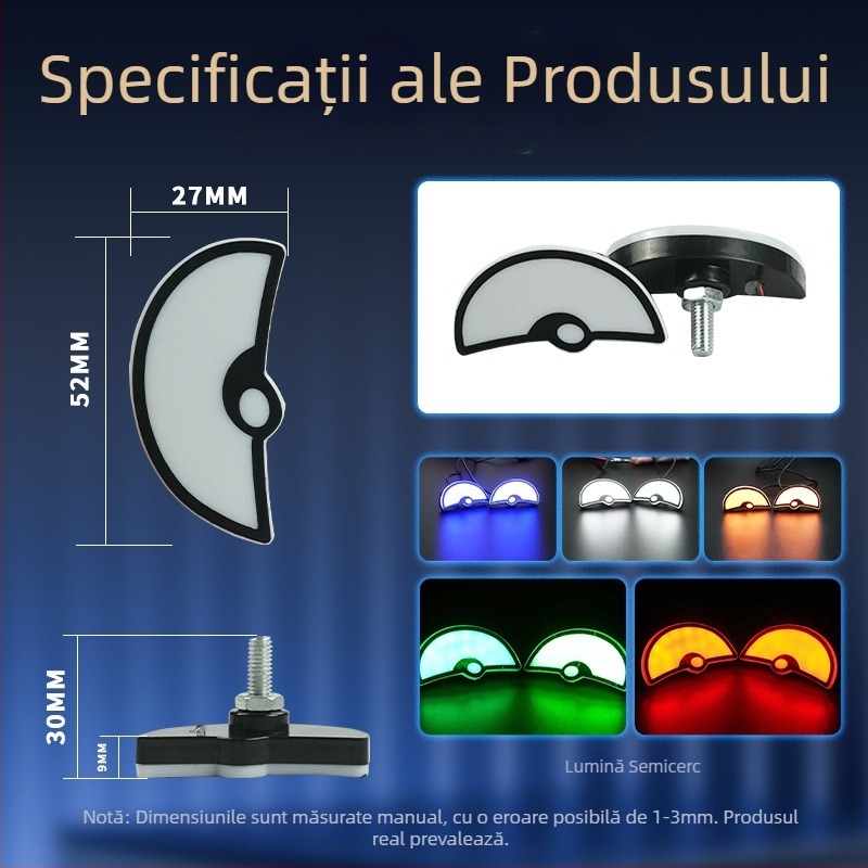 Faroane LED pentru motocicletă – 12V, 12W, 1200 lm, IP60, Model Imp Eyes