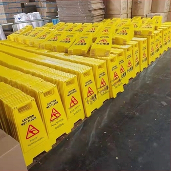 Semn de avertizare în formă de A pentru oprire/parcare interzisă, WLS-1101, Turnare prin suflare, Silk Screen, Film reflexiv economic, Origine: Shandong