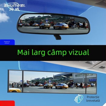 Oglindă retrovizoare pentru mașină cu câmp vizual extins, oglindă sferică din sticlă, Shunwei, compatibilă cu majoritatea modelelor