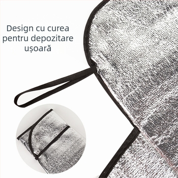 Protecție de zăpadă pentru parbrizul frontal, potrivire universală, material bumbac perlat, instalare încorporată, imprimare logo disponibilă, procesare și personalizare