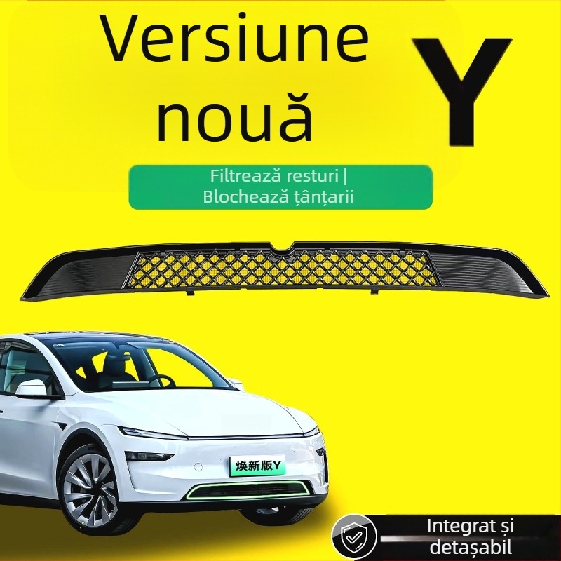 Capac protecție antiinsecte pentru orificiul frontal de aer al Tesla Model Y — Material ABS; Brand: Other; Compatibil cu Model Y