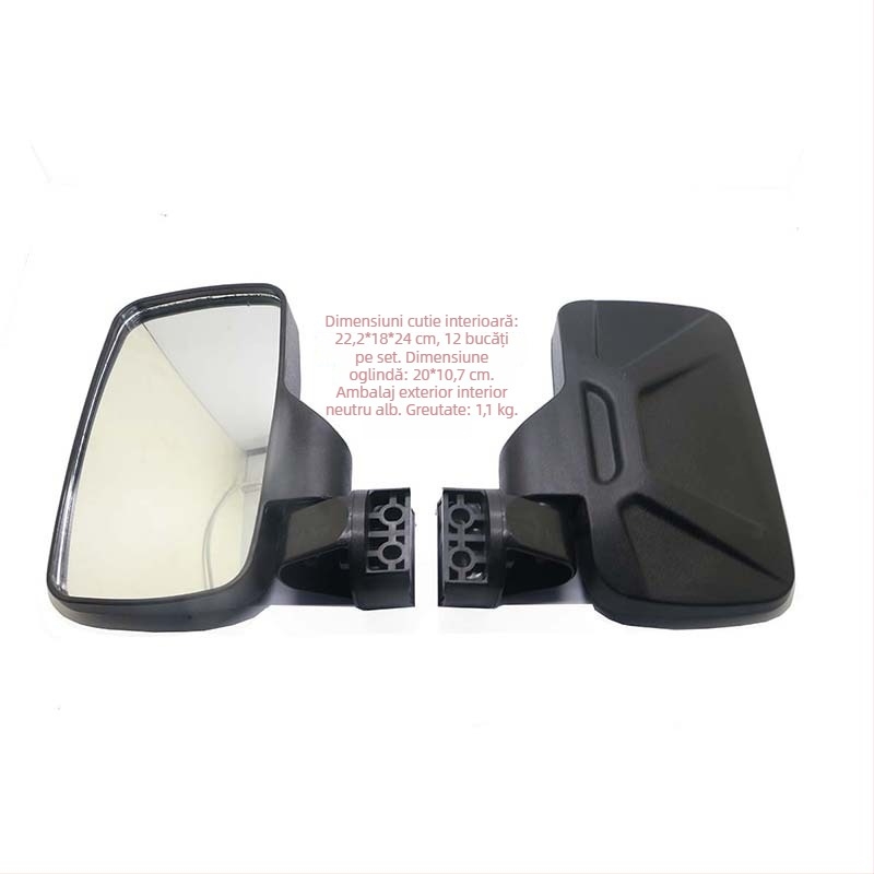 Oglindă retrovizoare pentru UTV, model UTV-4, oglindă sferică convexă, oglindă din sticlă, capac PP, accesorii SFUTV-4, compatibil cu UTV/ATV, marcă FLY QUICK