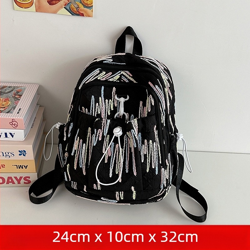 Rucsac pentru studenți 2025 în stil japonez, rucsac din nylon, respirant, rezistent la apă, durabil, curele curbate, căptușeală poliester