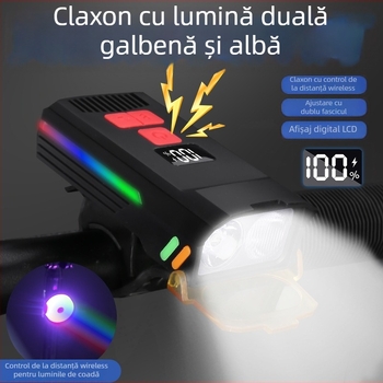 Set de lumini pentru bicicletă pentru noapte — far frontal și lumină din spate, pentru biciclete de drum și MTB; iluminare puternică; Brand Jiu yue/yuuisd; Personalizare disponibilă; Etichetă privată; Import: Nu