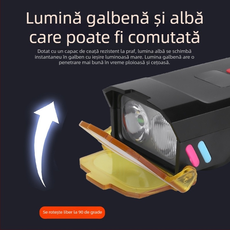 Set de lumini pentru bicicletă pentru noapte — far frontal și lumină din spate, pentru biciclete de drum și MTB; iluminare puternică; Brand Jiu yue/yuuisd; Personalizare disponibilă; Etichetă privată; Import: Nu