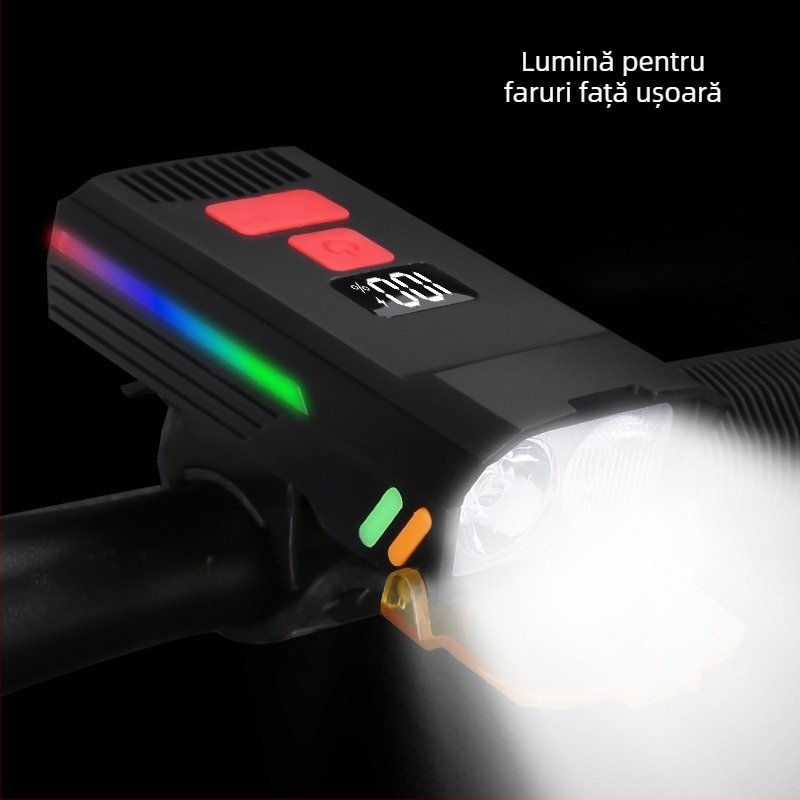 Set de lumini pentru bicicletă pentru noapte — far frontal și lumină din spate, pentru biciclete de drum și MTB; iluminare puternică; Brand Jiu yue/yuuisd; Personalizare disponibilă; Etichetă privată; Import: Nu