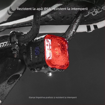ACRUNU Lumină spate pentru bicicletă cu senzor inteligent de frână, impermeabilă, 30 g (Durată lungă a bateriei; Rezistență la apă; Greutate 30 g)