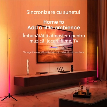 Lampa de podea LED, înălțime reglabilă, corp PC+PP, acoperire 5–10 m², telecomandă