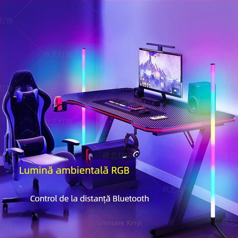 Lampa de podea LED, înălțime reglabilă, corp PC+PP, acoperire 5–10 m², telecomandă