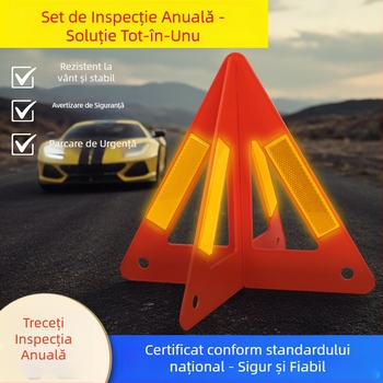 Triunghi de avertizare auto pliat – ABS, Model 1571, Origine Zhejiang, Domeniu de utilizare: avertizare de siguranță