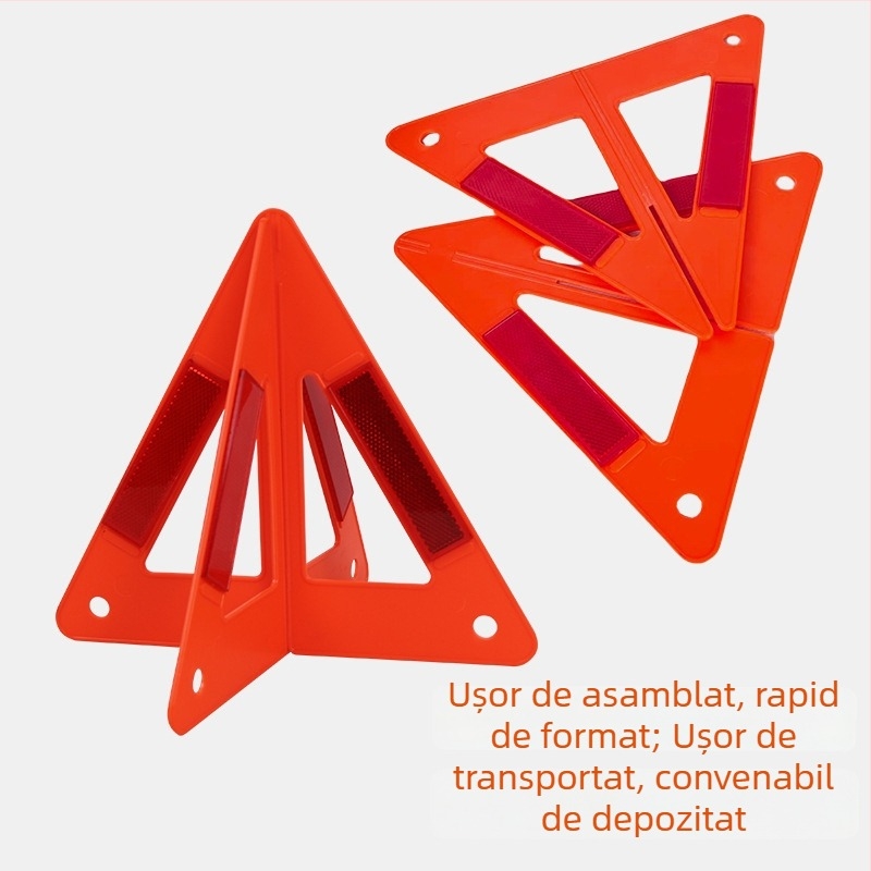 Triunghi de avertizare auto pliat – ABS, Model 1571, Origine Zhejiang, Domeniu de utilizare: avertizare de siguranță