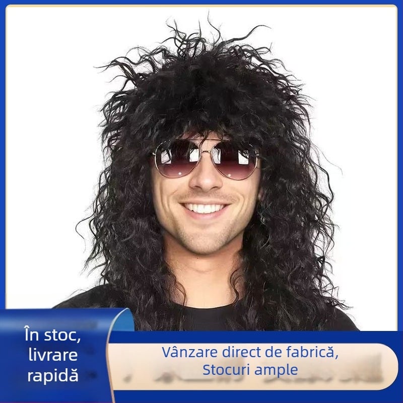 Perucă cosplay – stil punk-rock, scurtă, fibre rezistente la temperaturi înalte, poate fi vopsită, model KZ-001