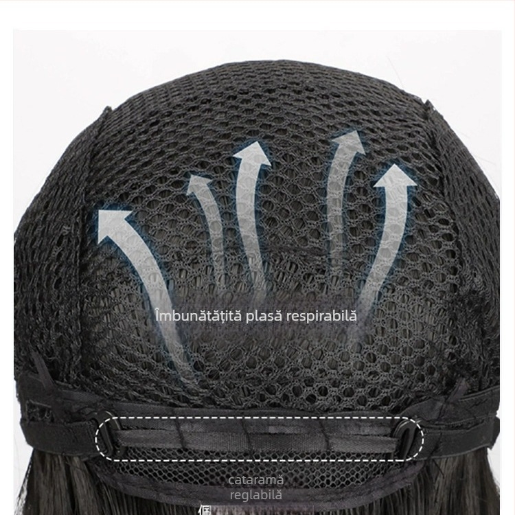 Perucă cosplay pentru bărbați, lungime scurtă, material mătase locală, model 524, construcție mecanică, vopsire fără încălzire, aspect pufos și natural, marca Mera Silk