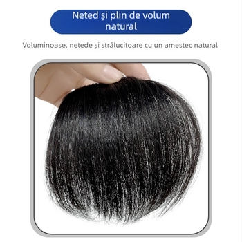 Parte de păr pentru bărbați din păr uman – țesută manual, frontal drept, pentru acoperirea tâmpei înalte; poate fi vopsită.