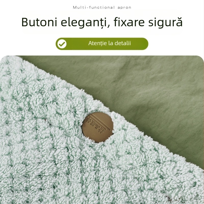 Șorț de bucătărie cu mâneci, din Taslan, rezistent la ulei și apă, stil proaspăt, model cu desene animate, pentru adulți.