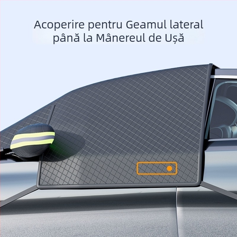 Acoperire universală pentru zăpadă a parbrizului frontal, PVC, montaj telescopic, stil simplu, model YD-23D001