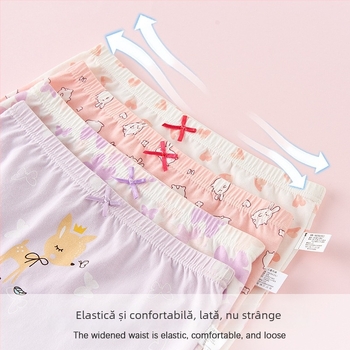 Chiloți pentru fete din bumbac, 95% bumbac, pentru copii cu vârste între 3 și 8 ani, lansare vară 2025.