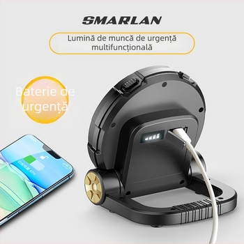 Proiector LED de urgență pentru mașină cu SOS, lanternă outdoor multifuncțională pentru camping (10W, 1000 lm, 5V, 6000K, Cs-a03)