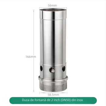 Duza de fântână din oțel inoxidabil 304, efect bule, element de apă pentru peisaj exterior, cu o singură duză