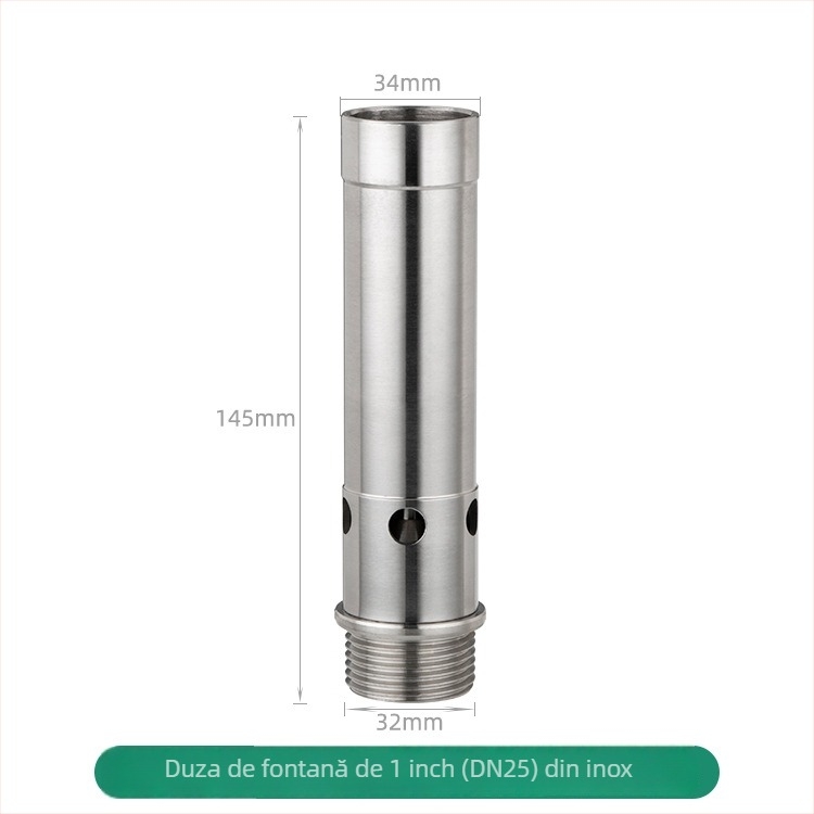 Duza de fântână din oțel inoxidabil 304, efect bule, element de apă pentru peisaj exterior, cu o singură duză