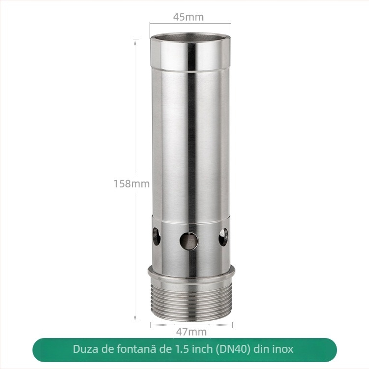 Duza de fântână din oțel inoxidabil 304, efect bule, element de apă pentru peisaj exterior, cu o singură duză