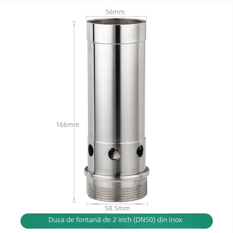 Duza de fântână din oțel inoxidabil 304, efect bule, element de apă pentru peisaj exterior, cu o singură duză