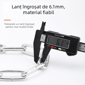 Încuietoare lanț pentru bicicletă cu cheie anti-furt, model JY5012, brand YUUISD, cablu din oțel, greutate 800 g